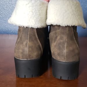 Chase + Chloe Shoes - Madigan Faux Shearling Combat Boot Chase + Chloe Shoes - Madigan Faux Shearling Combat Boot